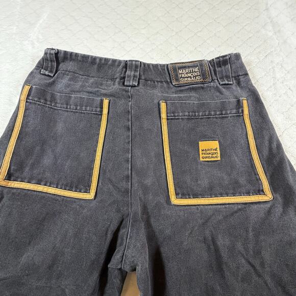 VINTAGE Marithe Francois Girbaud Taped Shuttle Logo Baggy Jeans Y2K Men 34x30 - Picture 5 of 7